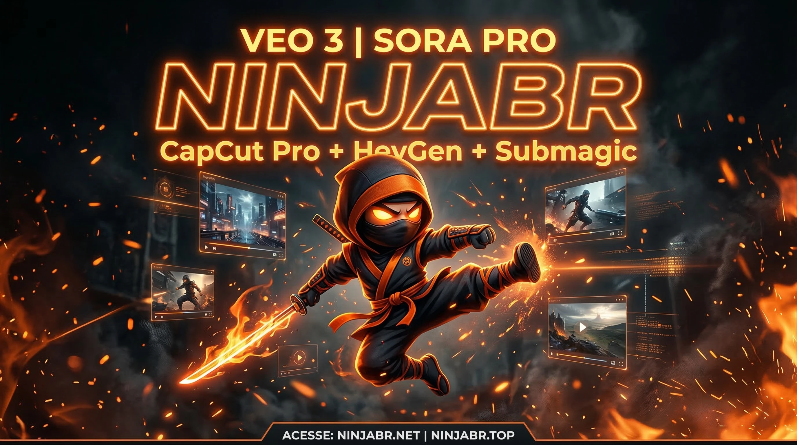 NinjaBR best AI video VEO 3 SORA Pro CapCut 2026